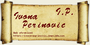 Ivona Perinović vizit kartica